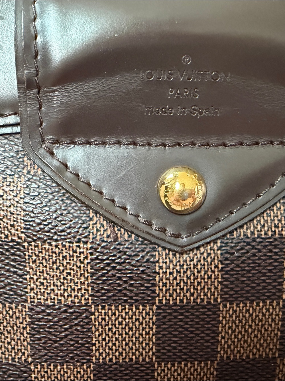 Louis Vuitton Sistina GM Brown Damier Shoulder Bag with Red Interior - Picture 9 of 11